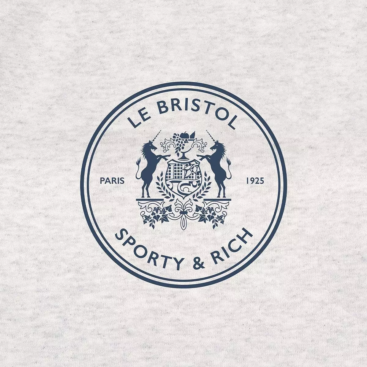 + Le Bristol Paris Crest Gym Shorts 'Heather Grey Navy'