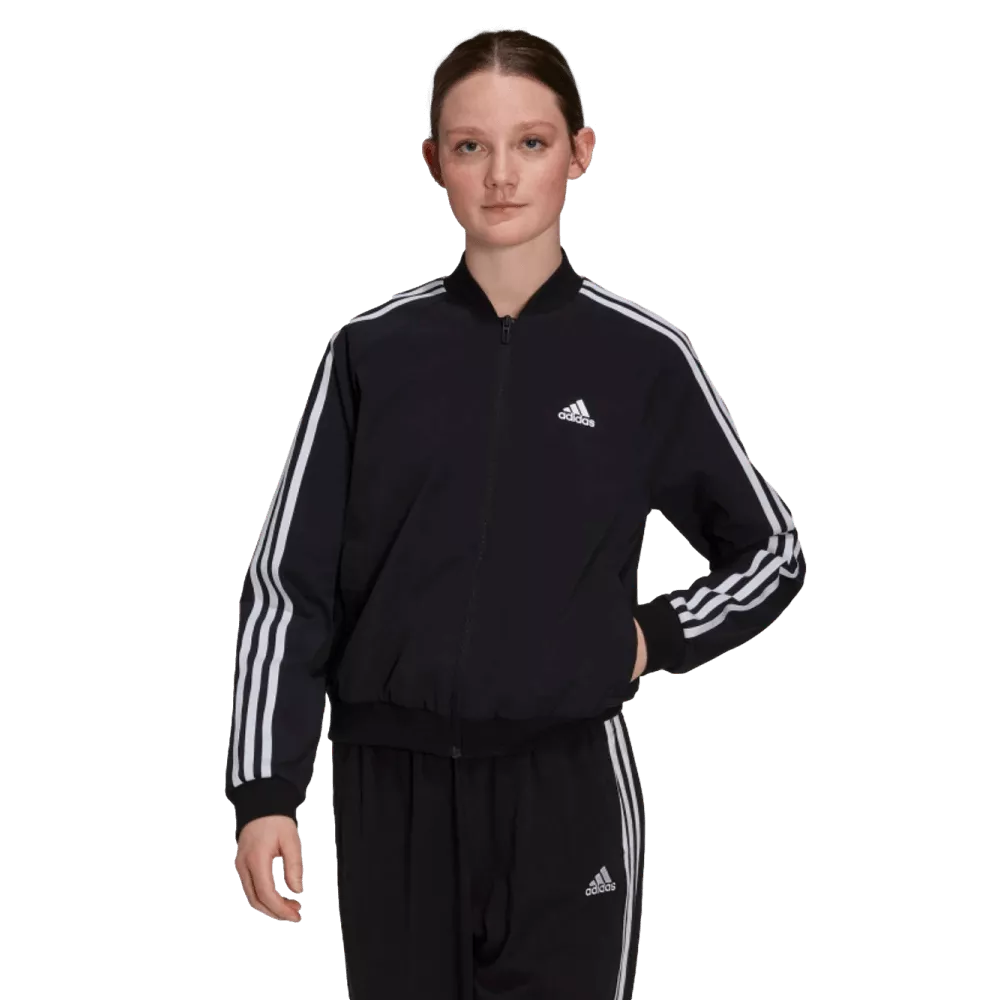 Adidas Essentials 3 Stripe Woven Womens Track Jacket