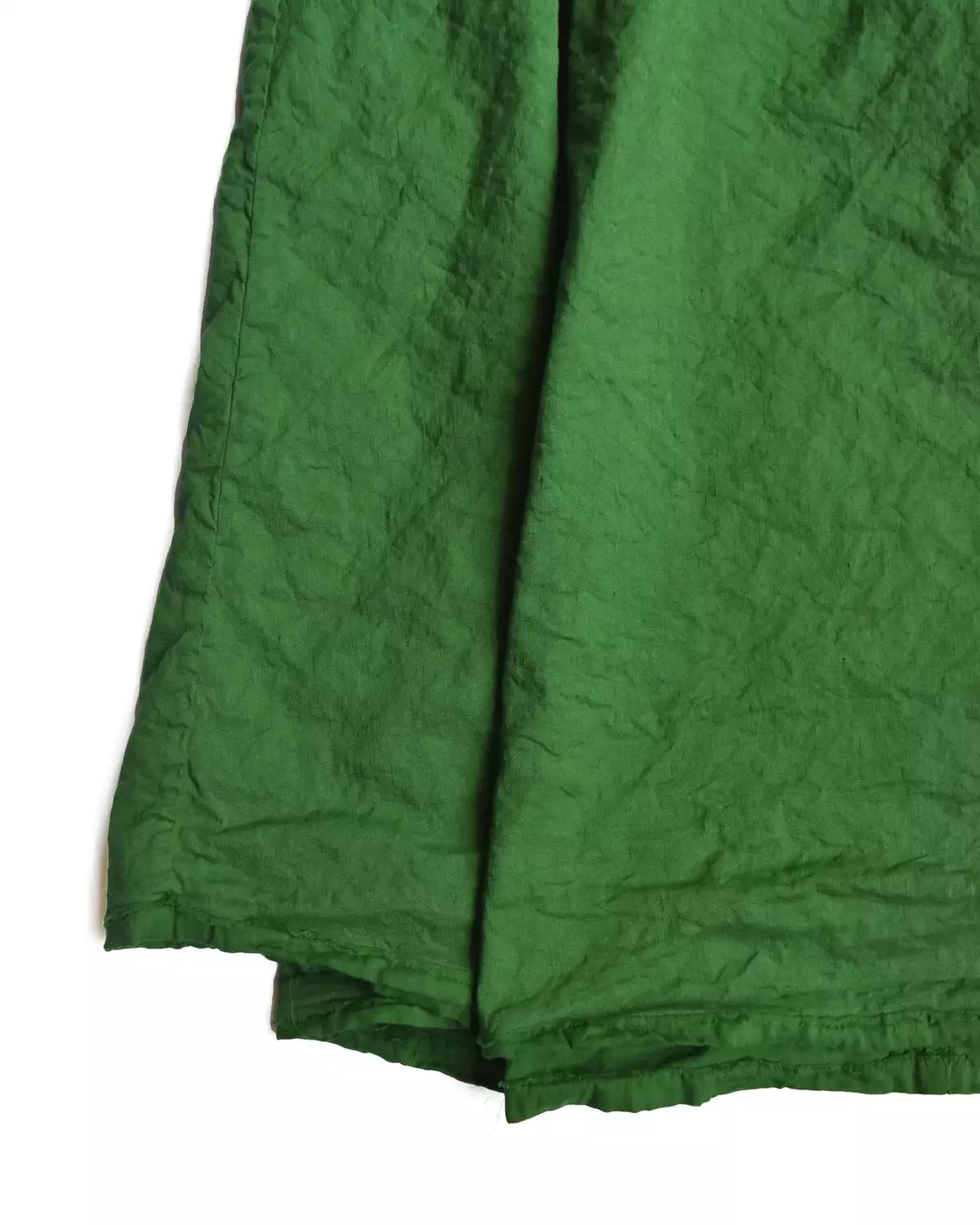 Aequamente Kelly Green Crinkled Cotton Skirt