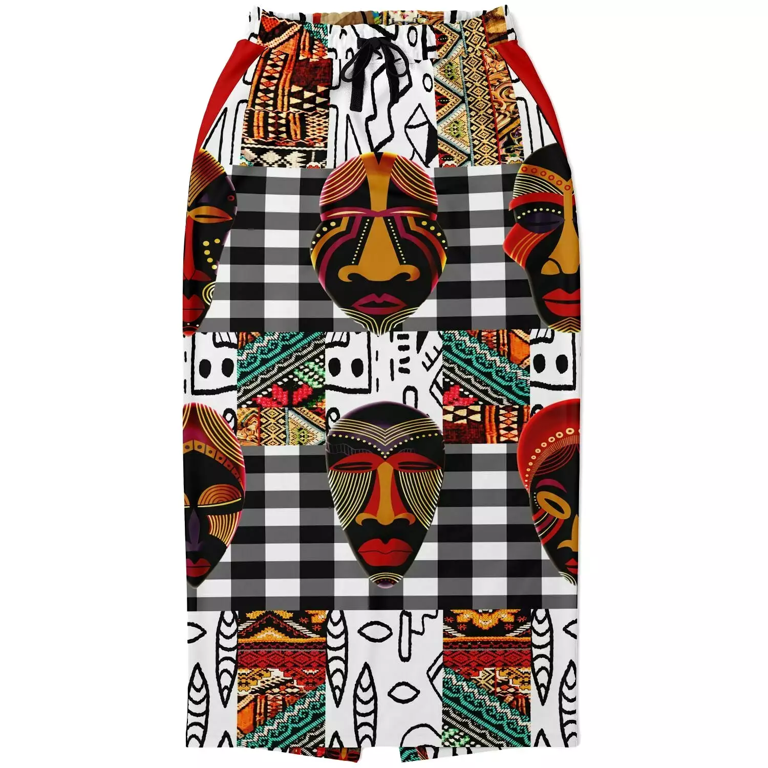 Africa Bombastic Eco-Poly Long Pocket Skirt