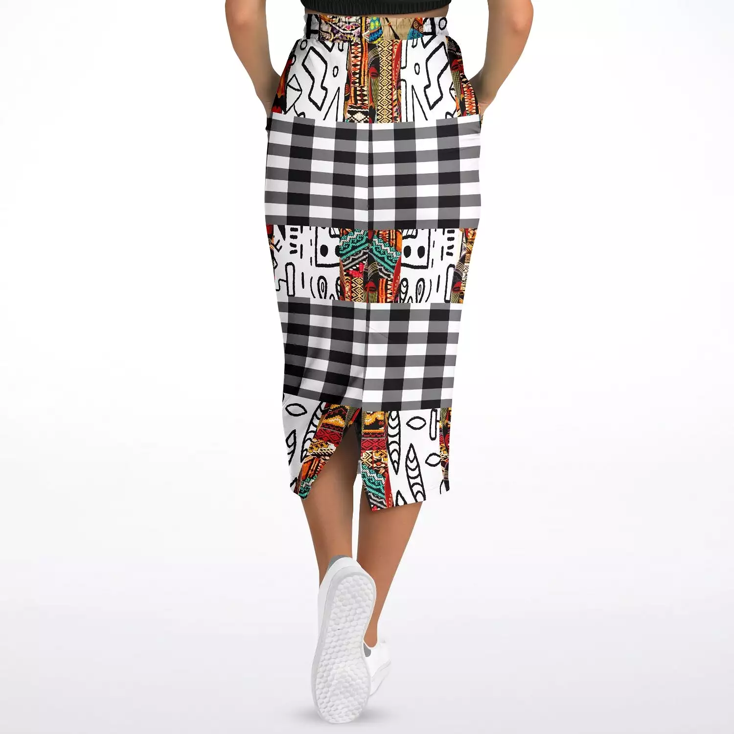 Africa Bombastic Eco-Poly Long Pocket Skirt