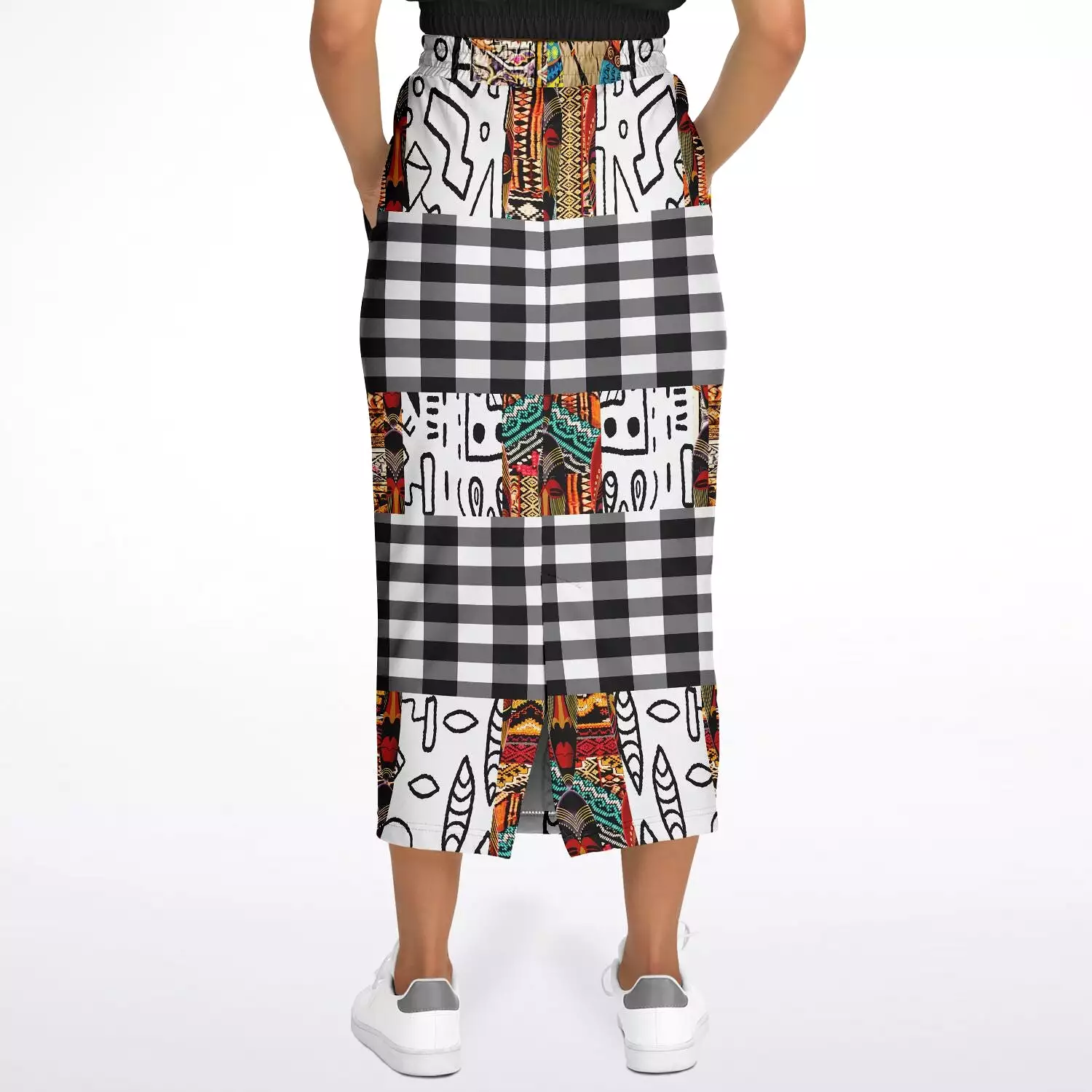 Africa Bombastic Eco-Poly Long Pocket Skirt