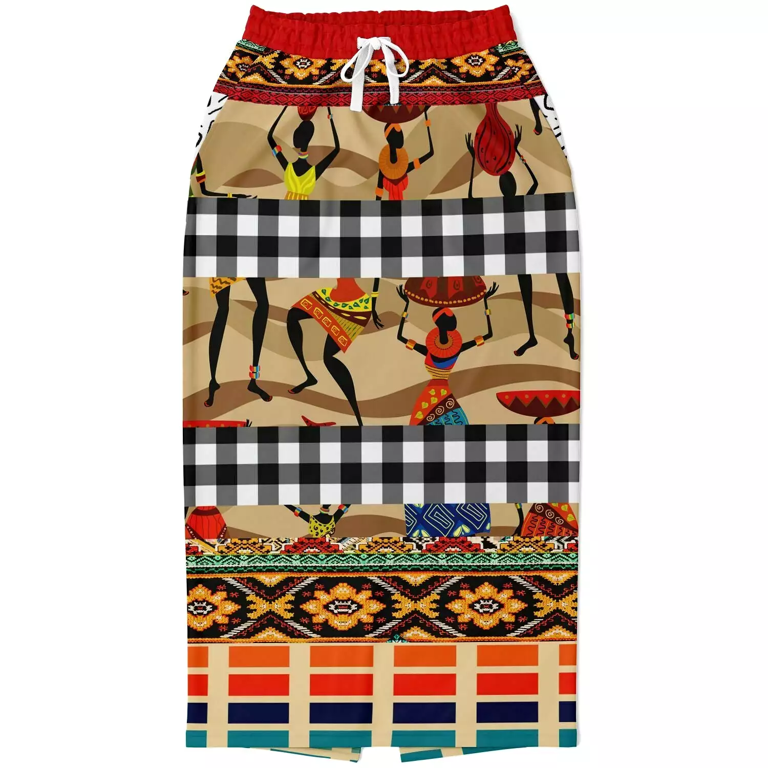 Africa Bombastic Eco-Poly Long Pocket Skirt