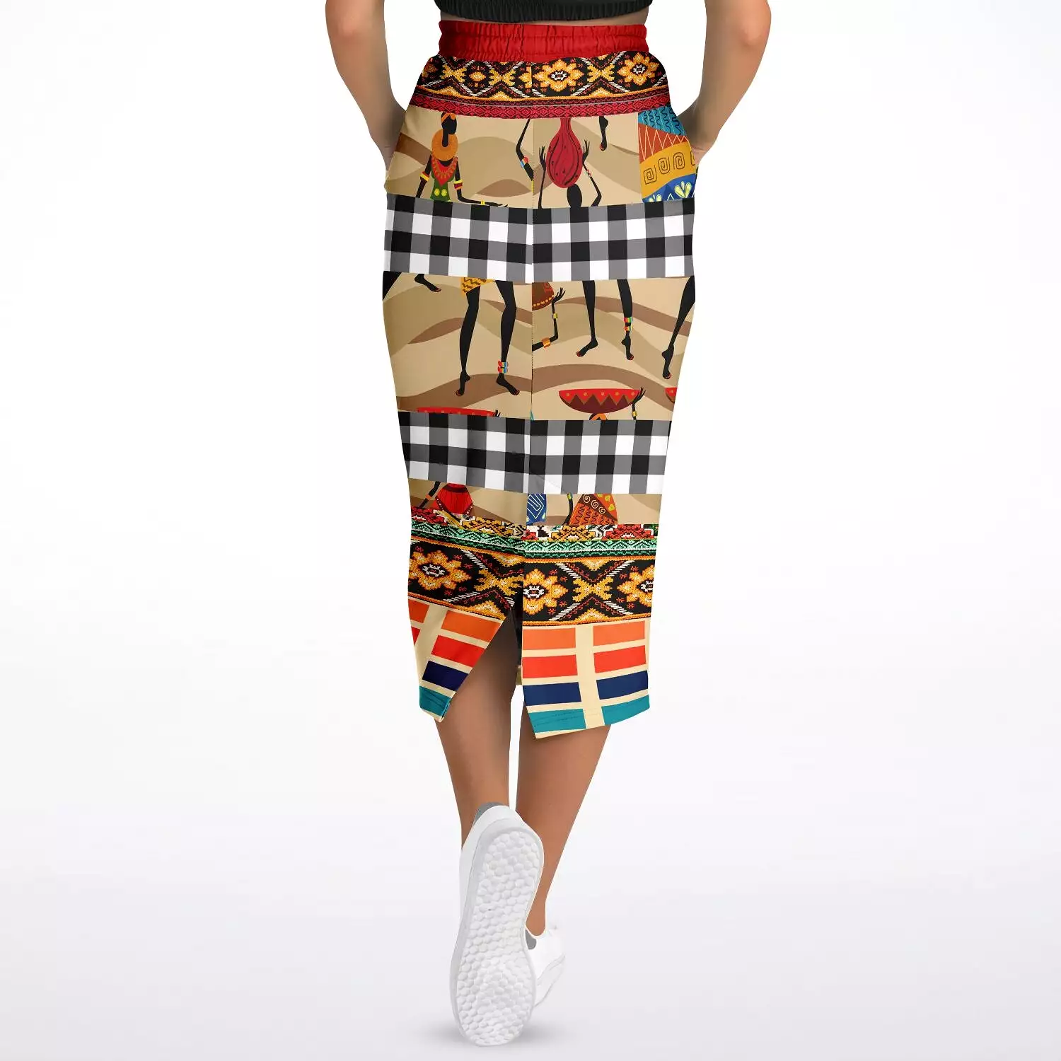 Africa Bombastic Eco-Poly Long Pocket Skirt