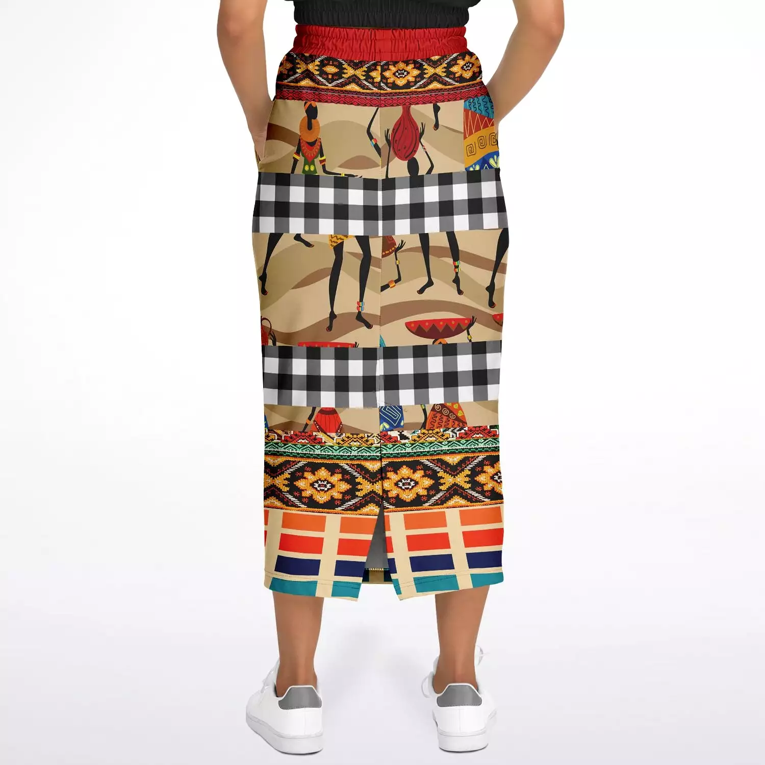 Africa Bombastic Eco-Poly Long Pocket Skirt