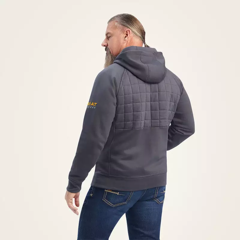 'Ariat' Men's Rebar Regulator Full Zip Hoodie - Rebar Grey