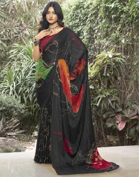 Black Printed Saree