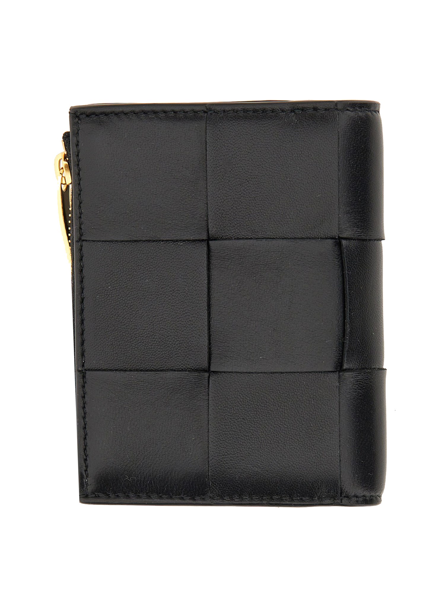 BOTTEGA VENETA    BI-FOLD LEATHER WALLET WITH ZIPPER