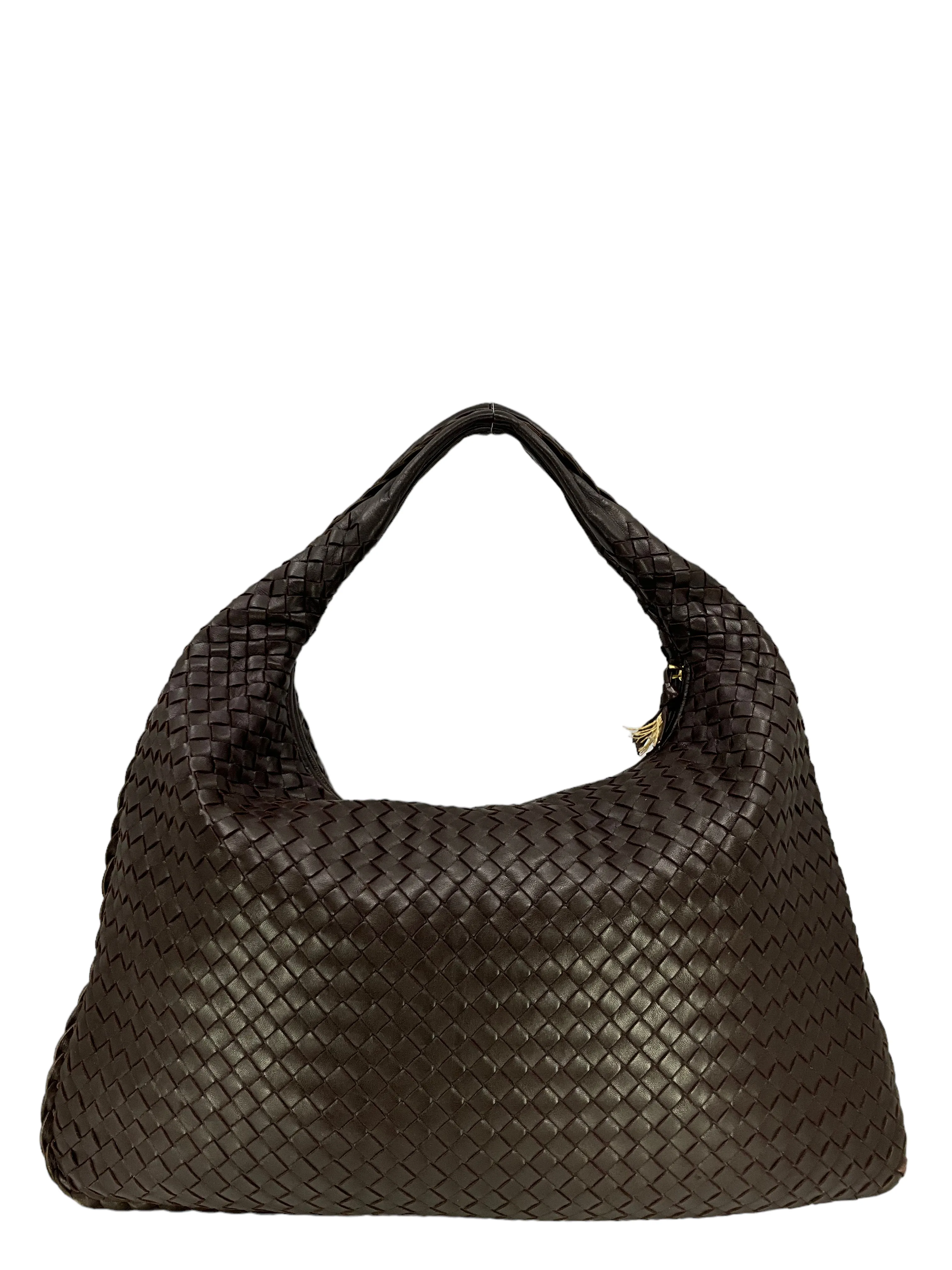 Bottega Veneta Espresso Intrecciato Nappa Leather Hobo Bag