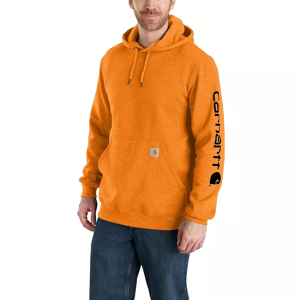 'Carhartt' Men's Midweight Sleeve Logo Hoodie - Marmalade Heather