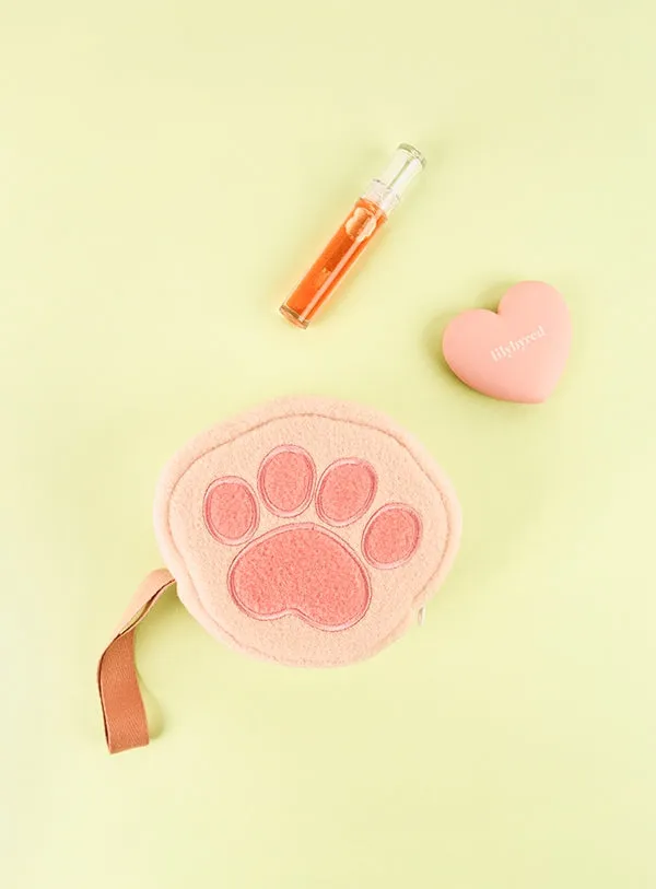 Cats Dogs Paws Pouches Cute Characters Purses Handbags Card Cosmetics Wrist Strap Coin Wallets Key Airpods Cases Inner Pocket Em