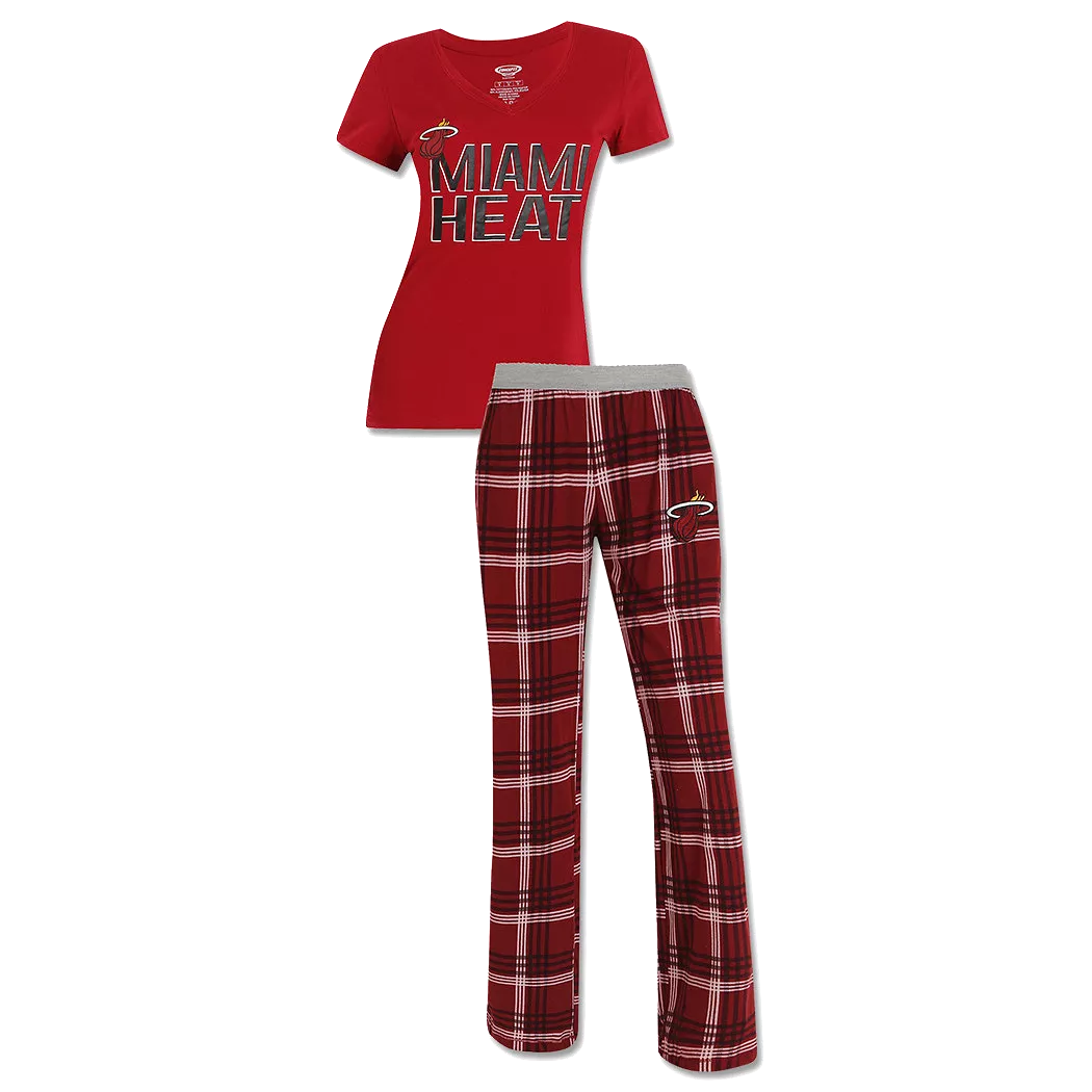 Concepts Sports Miami HEAT Ladies Tiebreaker Sleep Set