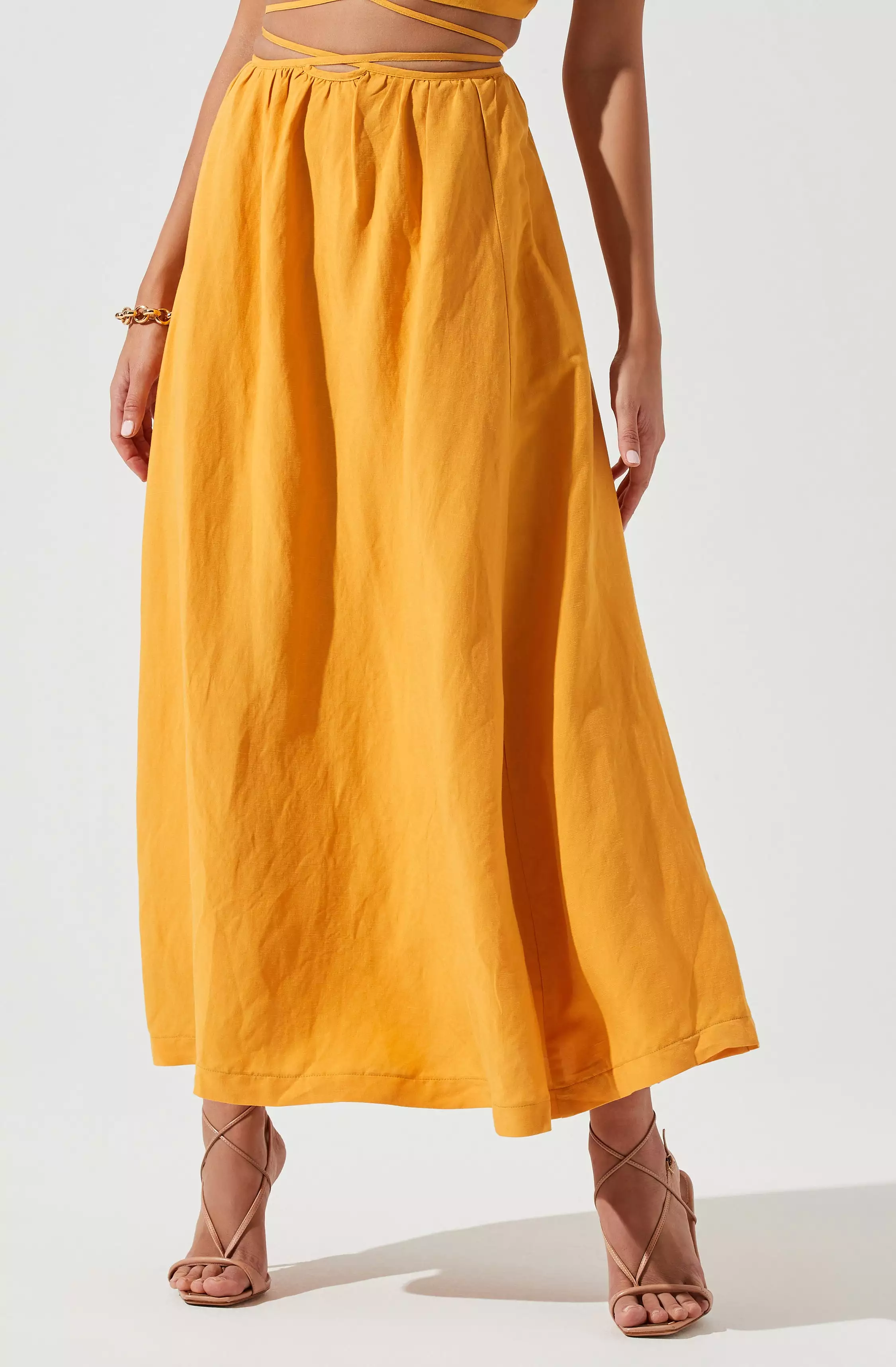 Divine Tie Waist Maxi Skirt