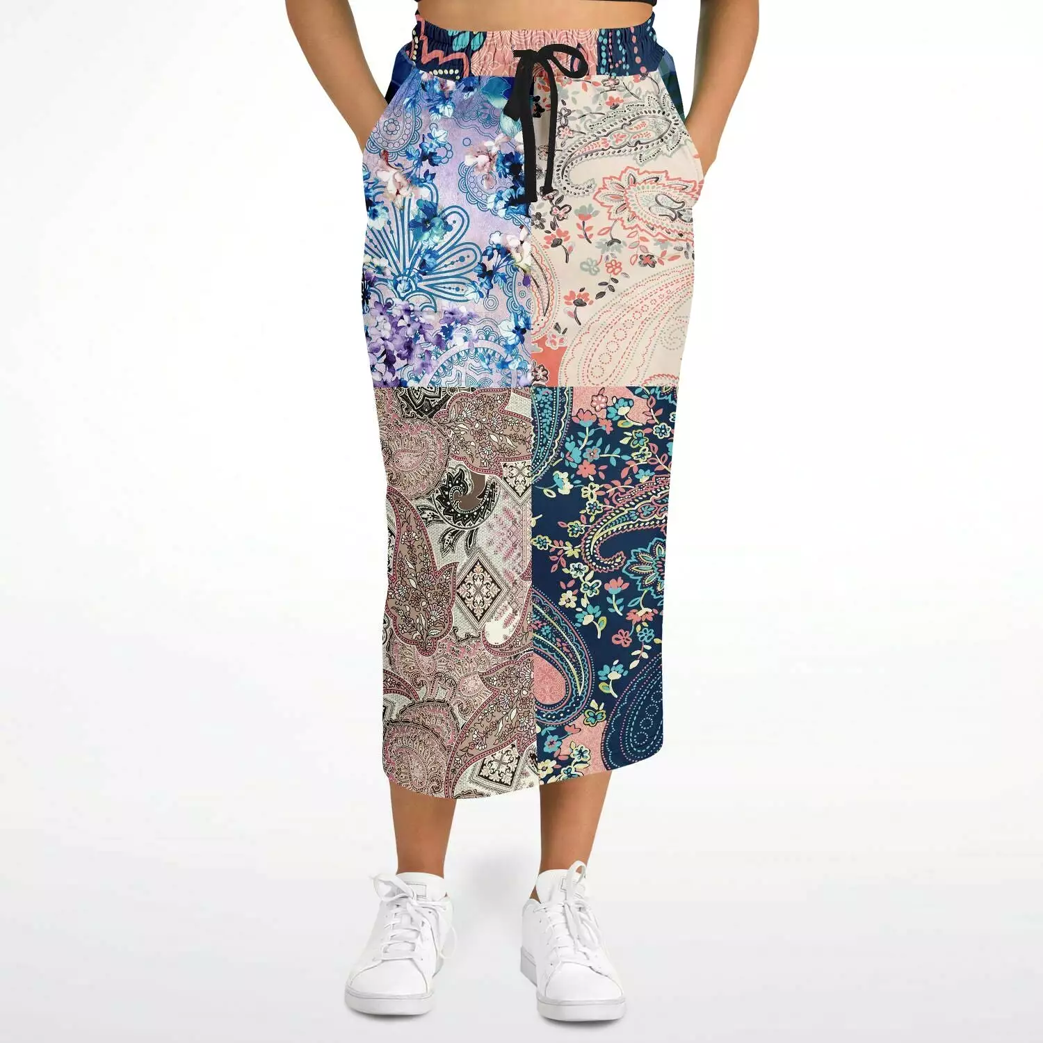 Dolores Park Paisley Eco-Poly Long Pocket Skirt