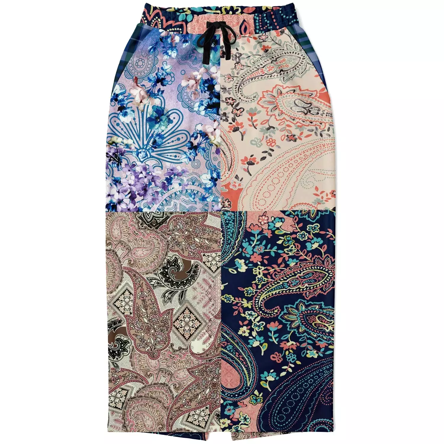 Dolores Park Paisley Eco-Poly Long Pocket Skirt