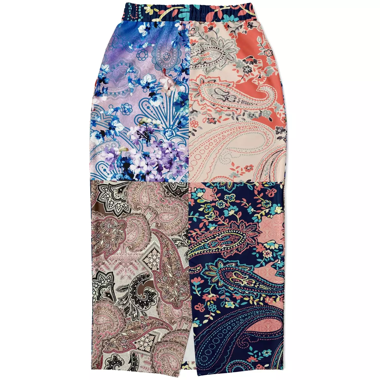 Dolores Park Paisley Eco-Poly Long Pocket Skirt