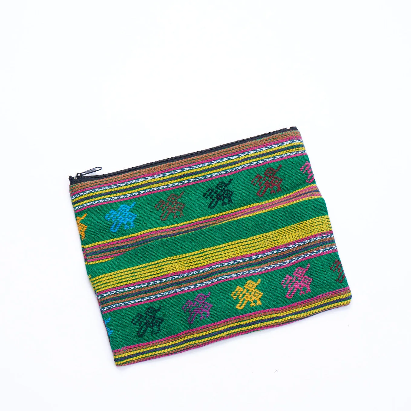 Embroidered Cosmetic Bag with zipper