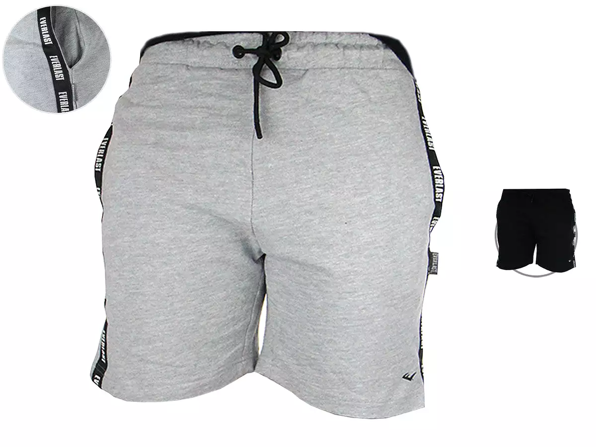 Everlast Men Black Loop Grey Shorts