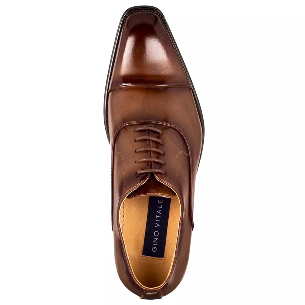 Gino Vitale Lace-up Cap Toe Dress Shoes