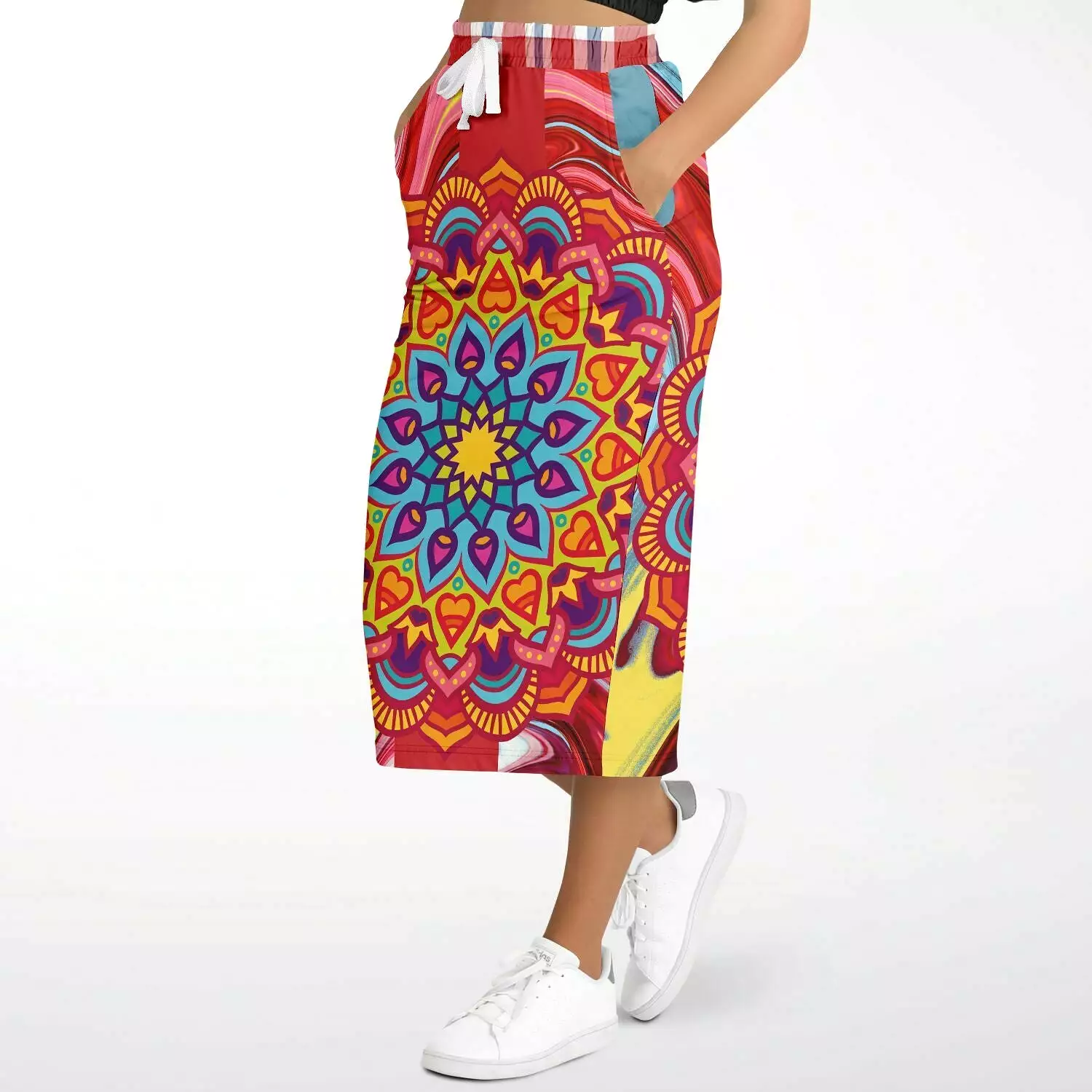 Hippy-Dippy Mandala Long Pocket Skirt