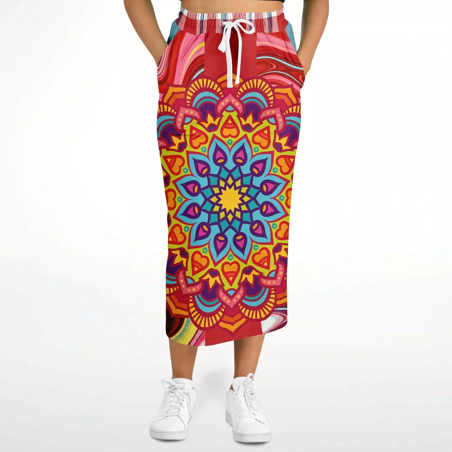 Hippy-Dippy Mandala Long Pocket Skirt