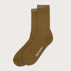 Honor The Gift Inner City Rib Crew Socks - Olive