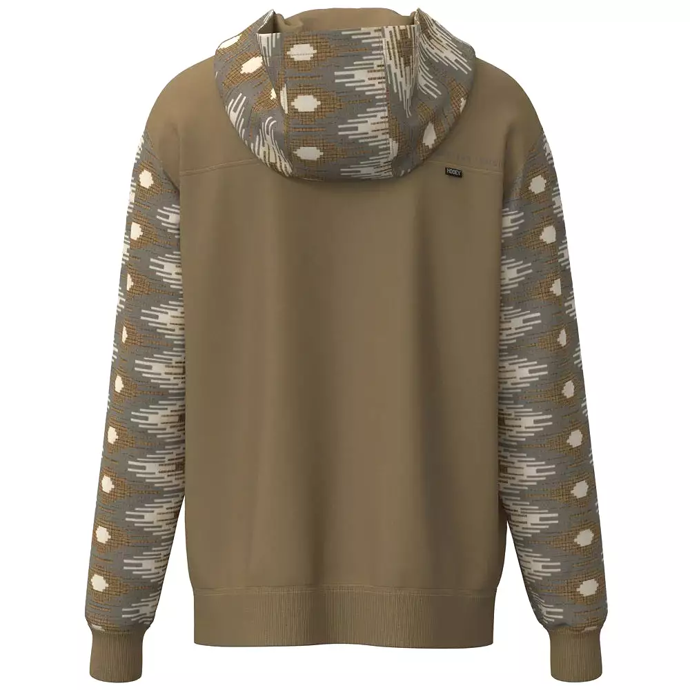 'Hooey' Men's Lock-Up Aztec Pattern Hoody - Tan / Cream