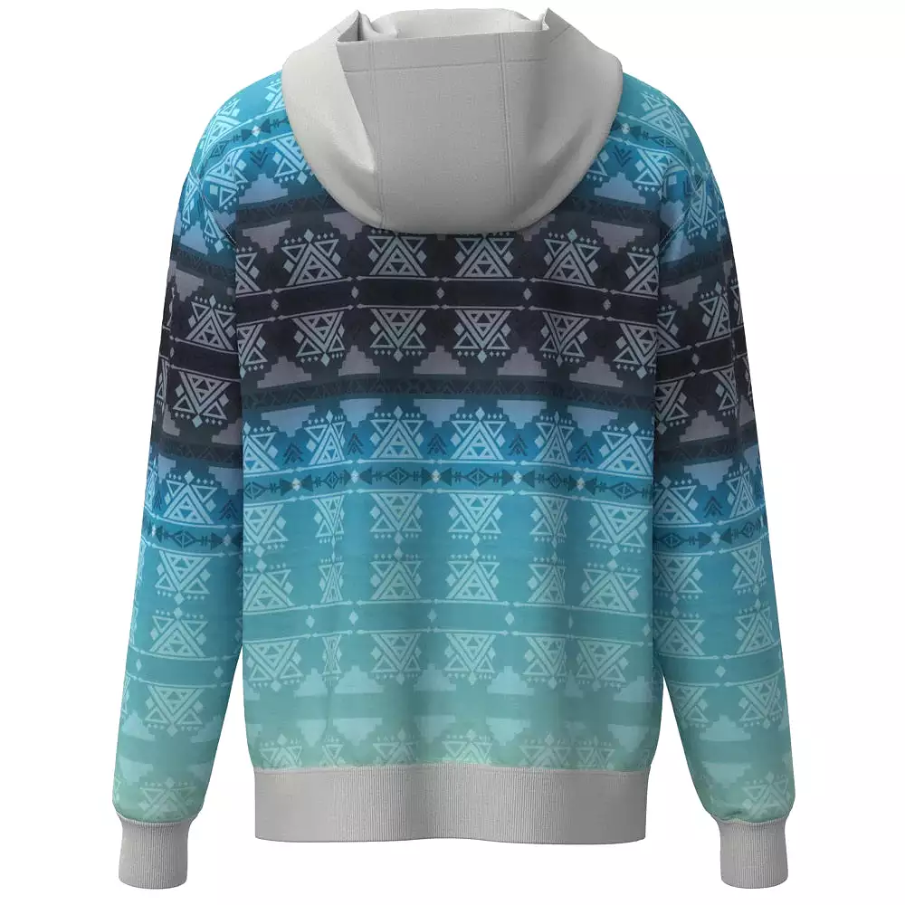 'Hooey' Men's Mesa Pattern Hoody - Blue / Teal