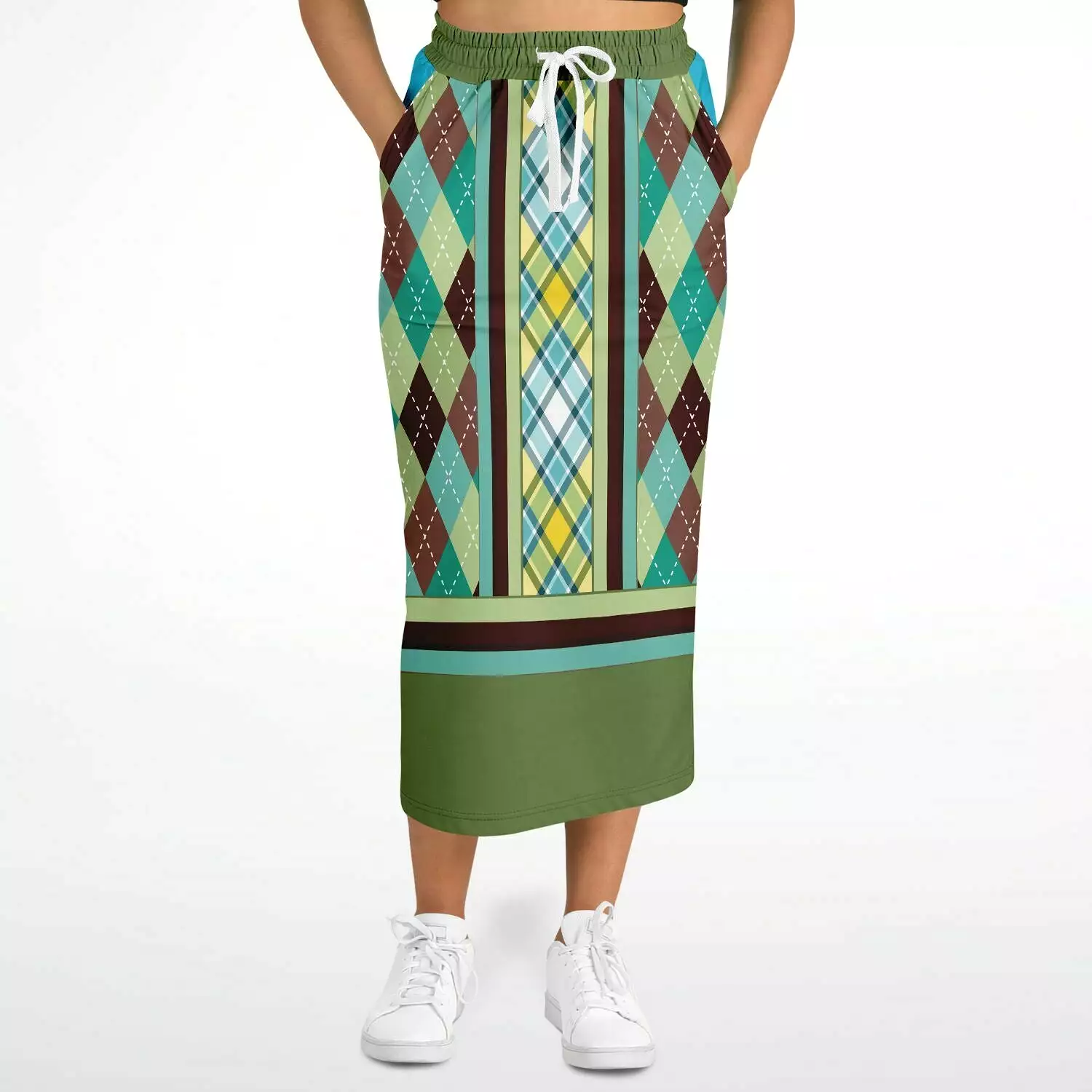 Hypnotic Zen Eco-Poly Long Pocket Skirt