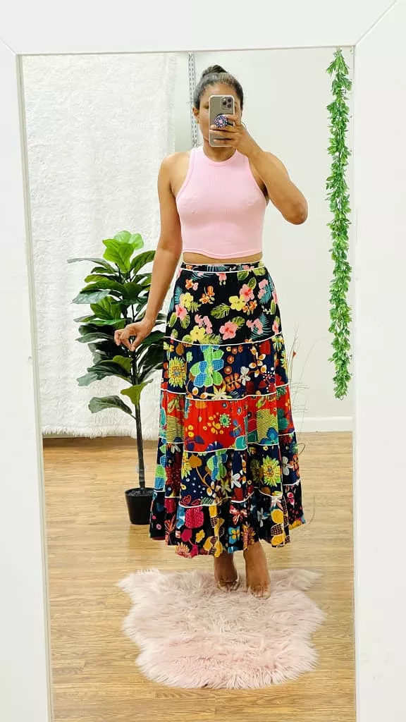 Jones maxi printed skirt