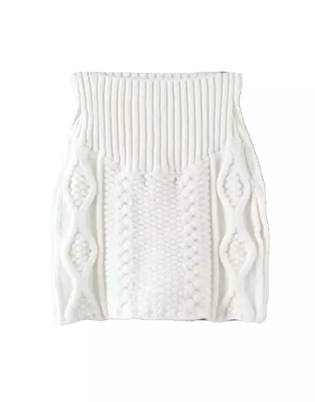 Knitted High Waisted Mini Skirt