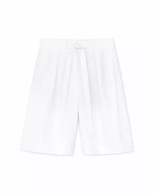 LAFAYETTE 148 Silk-Linen Chelsea Short