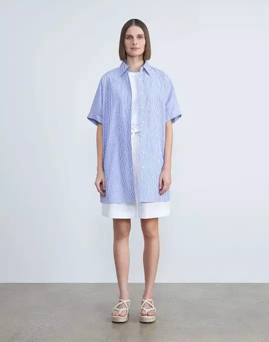 LAFAYETTE 148 Silk-Linen Chelsea Short