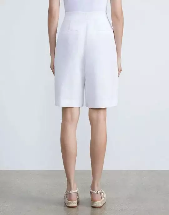 LAFAYETTE 148 Silk-Linen Chelsea Short