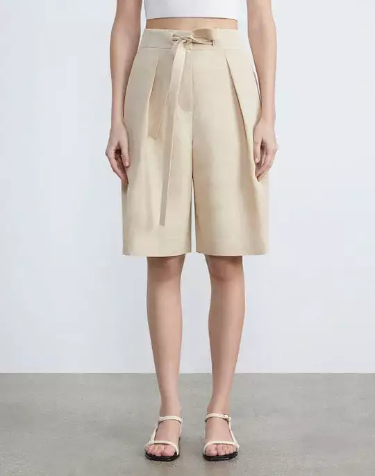 LAFAYETTE 148 Silk-Linen Chelsea Short