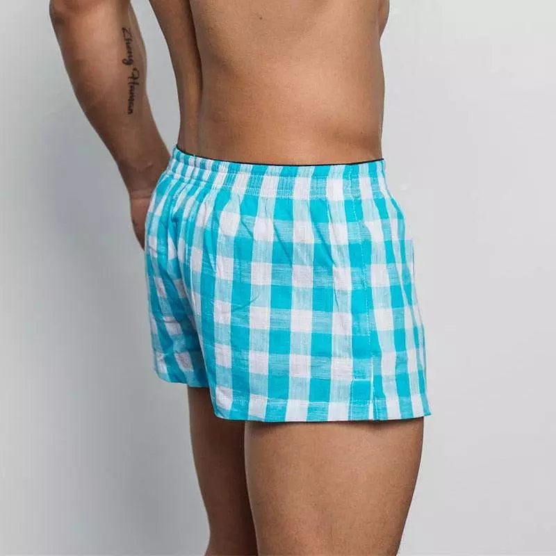 Loose Plaid Boxer Short Underwear