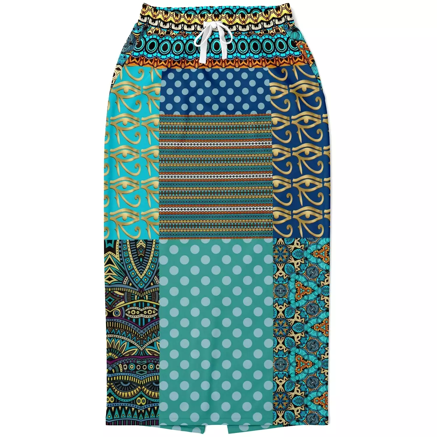 Many Blessings Horus Eye Eco-Poly Long Pocket Skirt