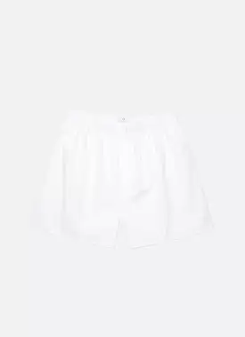 Men's Long Cut Classic Boxer Shorts in White