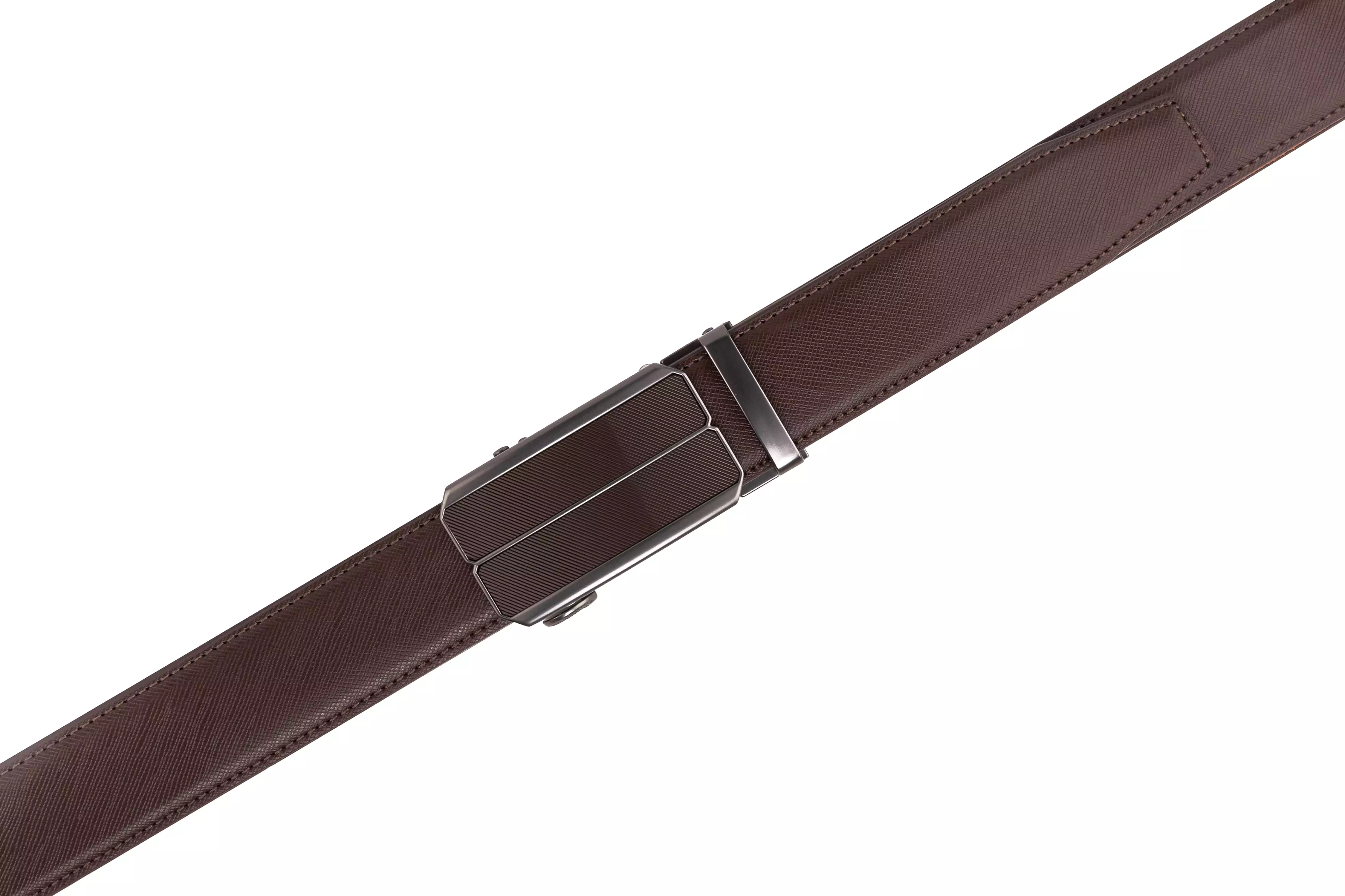 Men's Ratchet Dress Belt with Click Sliding Buckle