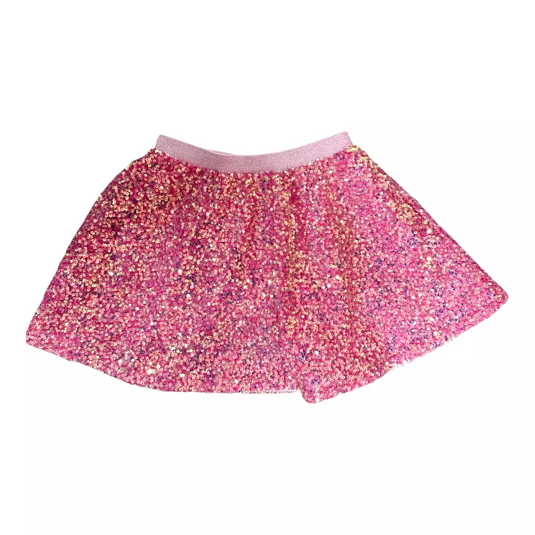 Mila & Rose Sequin Twirl Skirt - Hot Pink