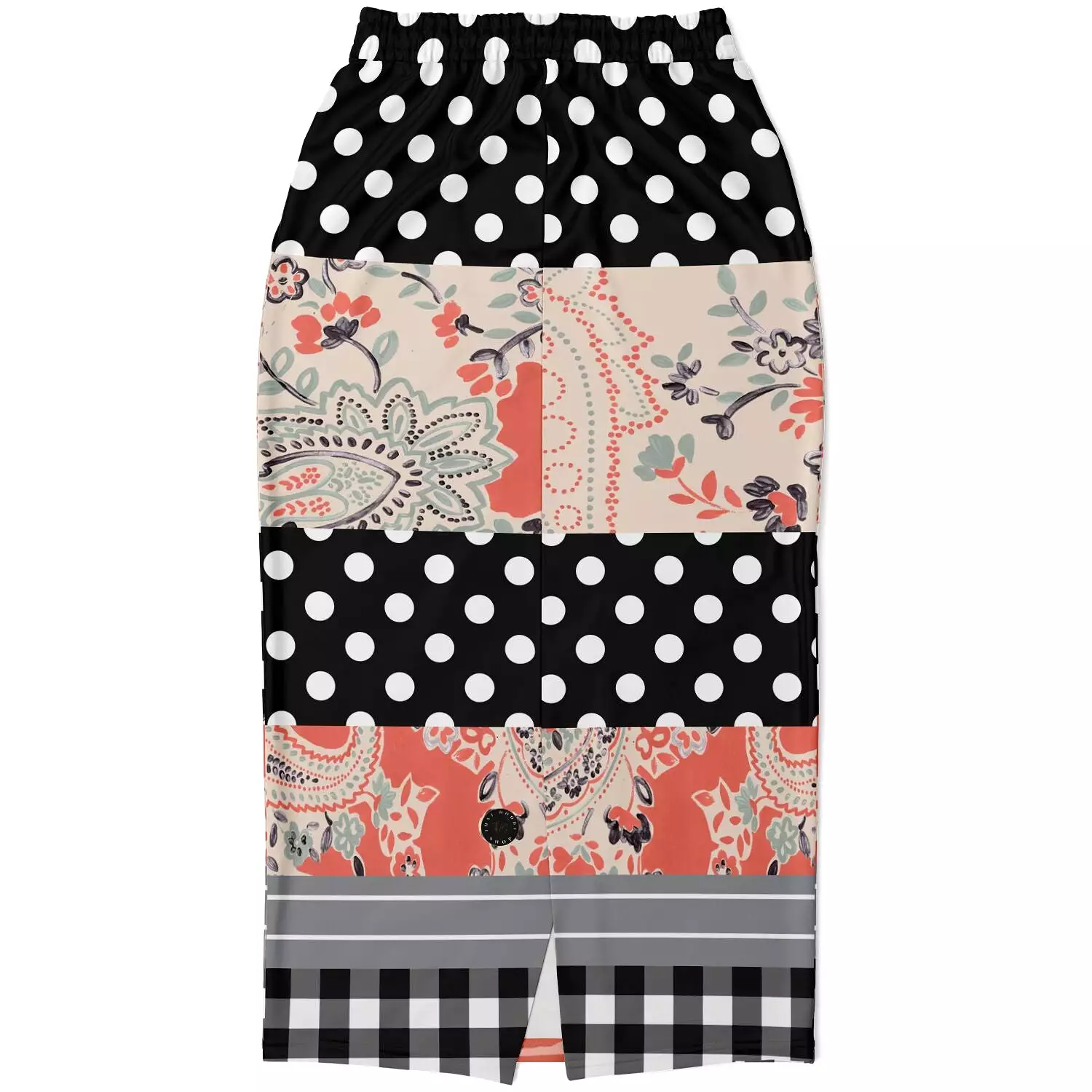 Mint Julep Black Eco-Poly Long Pocket Skirt