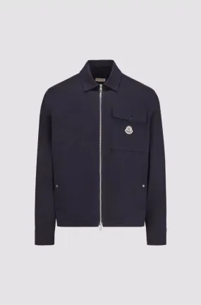 MONCLER  |Gabardine Zip-Up Shirt