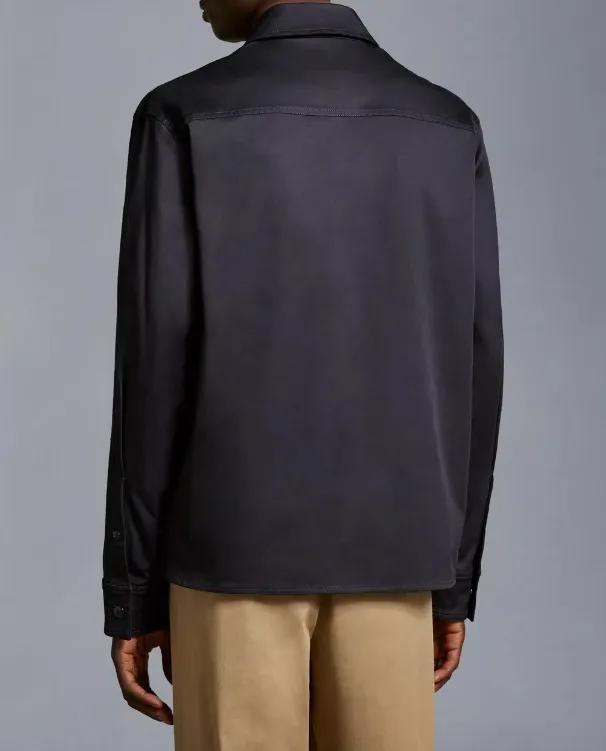 MONCLER  |Gabardine Zip-Up Shirt