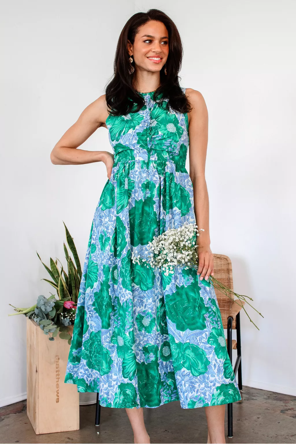 My Love Grows Floral Midi Dress