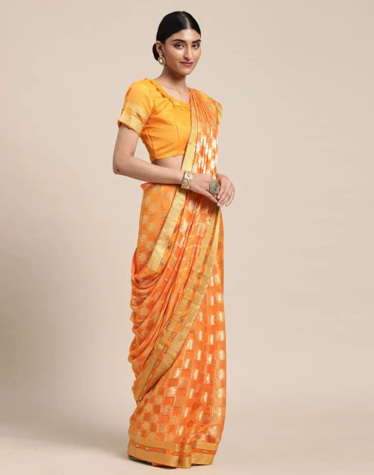 Orange Silk Saree