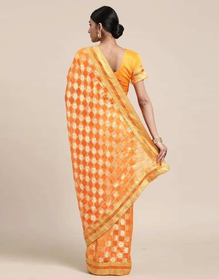 Orange Silk Saree