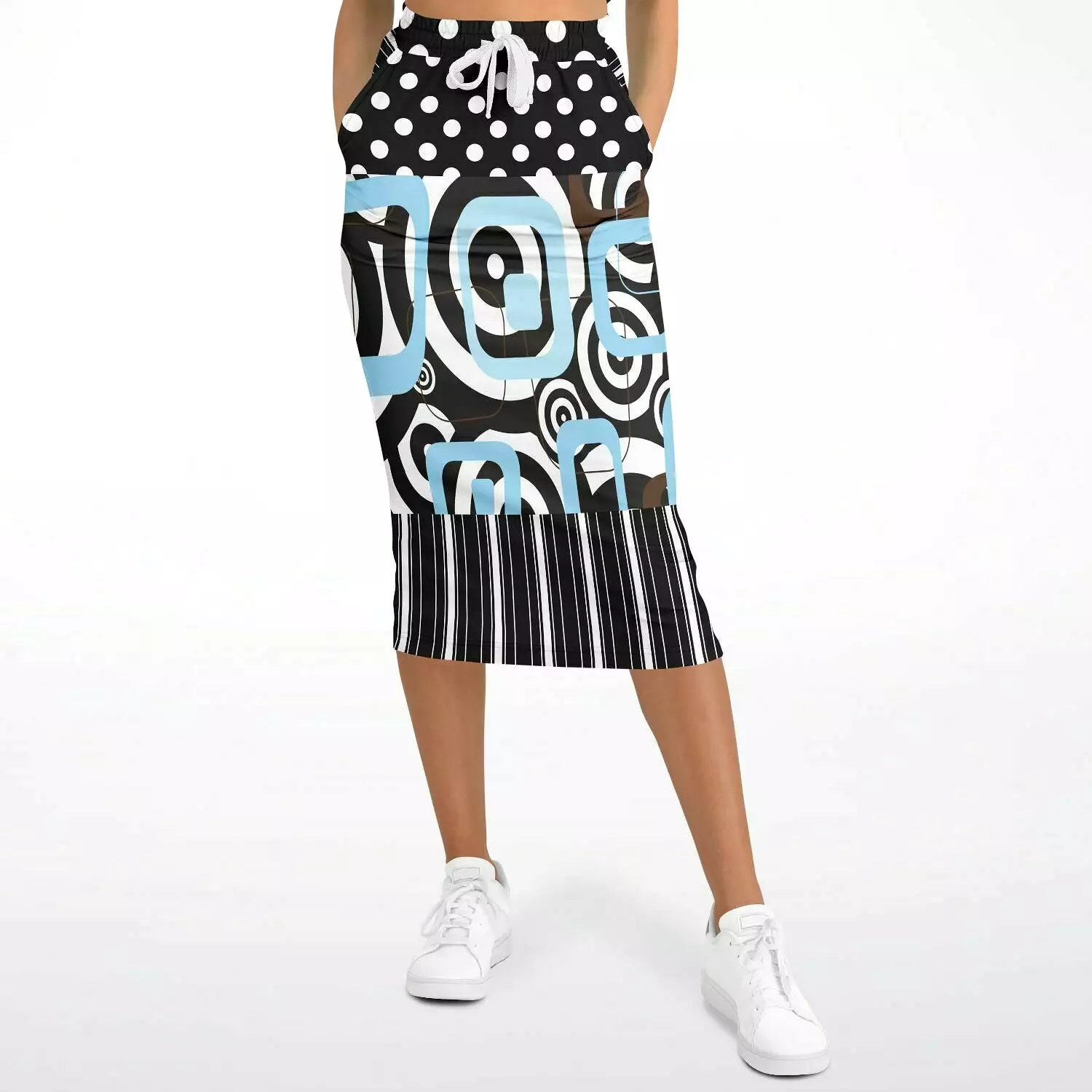 Pacific Palisades Geo Swirl Eco-Poly Long Pocket Skirt