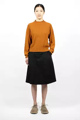 Panelled Scout Skirt Black Twill