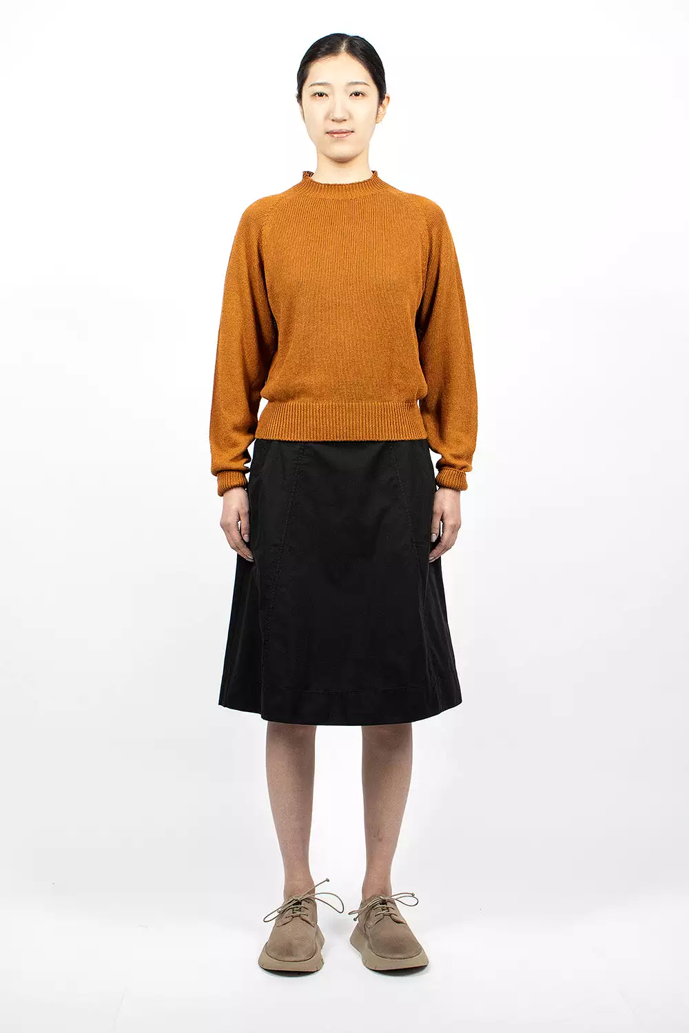 Panelled Scout Skirt Black Twill