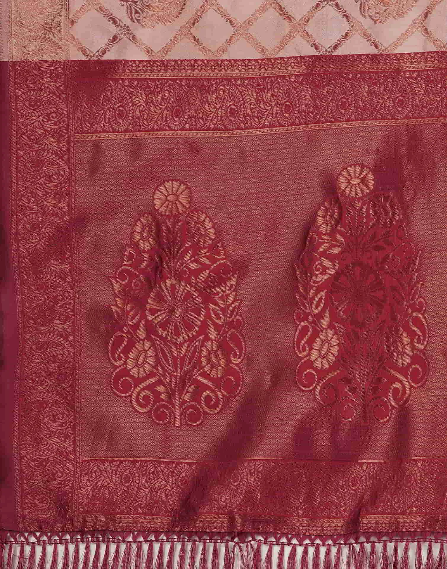 Pink Banarasi Silk Woven Saree